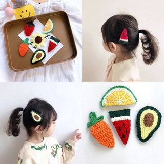 Kẹp tóc len hình trái cây xinh xắn