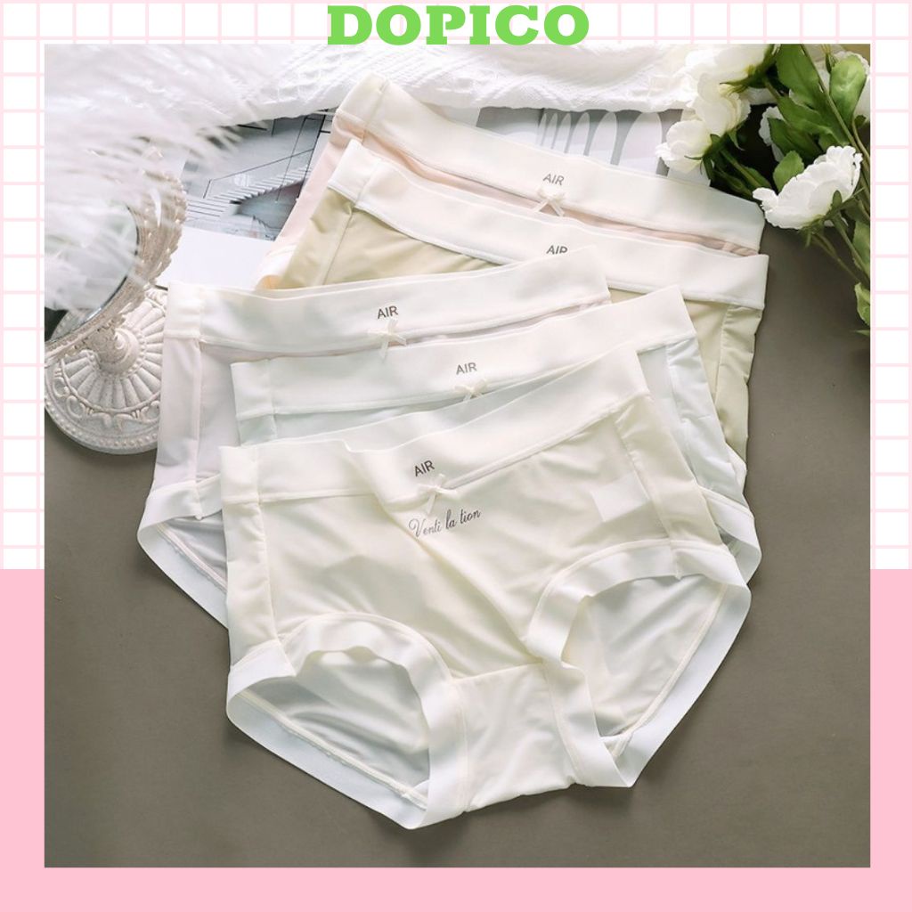 Quần lót nữ đúc su mềm mại tôn dáng, Quần chíp nữ kháng khuẩn đính nơ gợi cảm sexy DOPICO L130