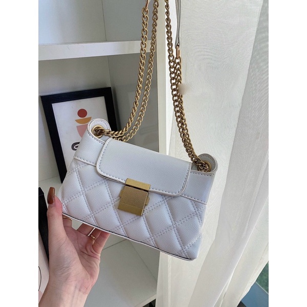 Túi kẹp nách nữ trần trám da bóng thời trang 2022