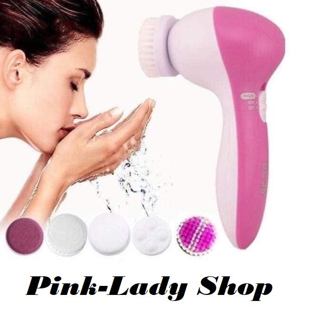 Máy Rửa Mặt Massage Mặt 5in1 Giúp Rửa Sạch Massage Mặt Thon Gọn