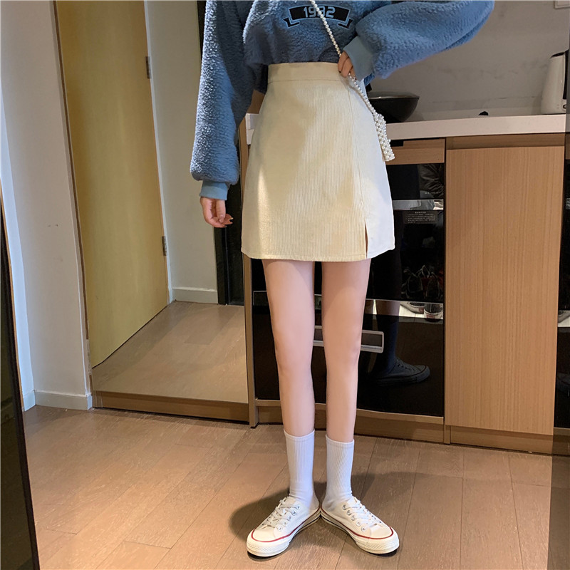 Chân váy chữ A Xiaozhainv màu trơn cho nữ