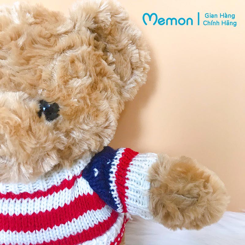 [Mã LIFE1404ALL giảm 10% đơn 50k] Gấu Bông Teddy Áo Len Cờ Mỹ Cao Cấp Memon