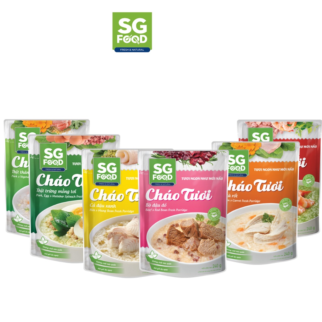 Cháo tươi Deli Sài Gòn Food các vị 240g