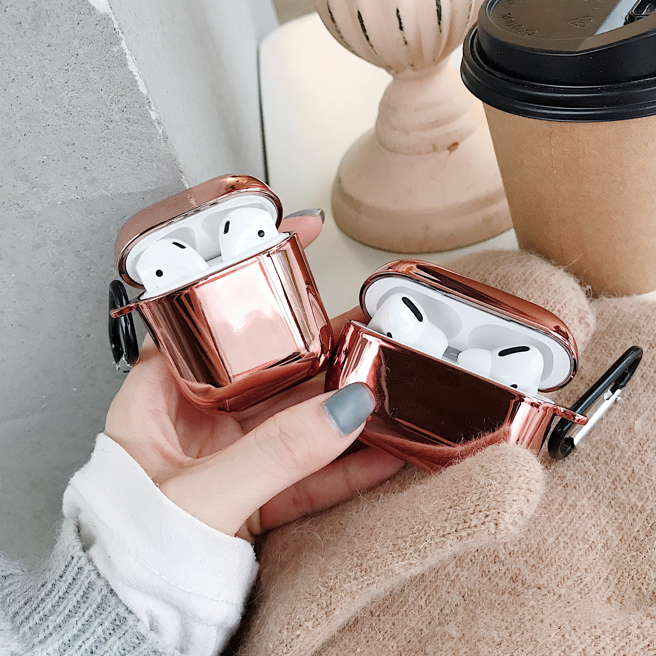 Mạ Airpods chống sốc 1/2 / pro Vỏ đựng tai nghe Vỏ bảo vệ airpods Bao đựng PC Vỏ cứng