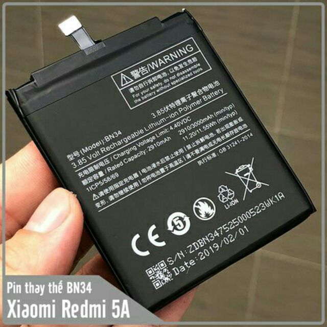 Pin Xiaomi Redmi 5A M5A BN34 có bảo hành