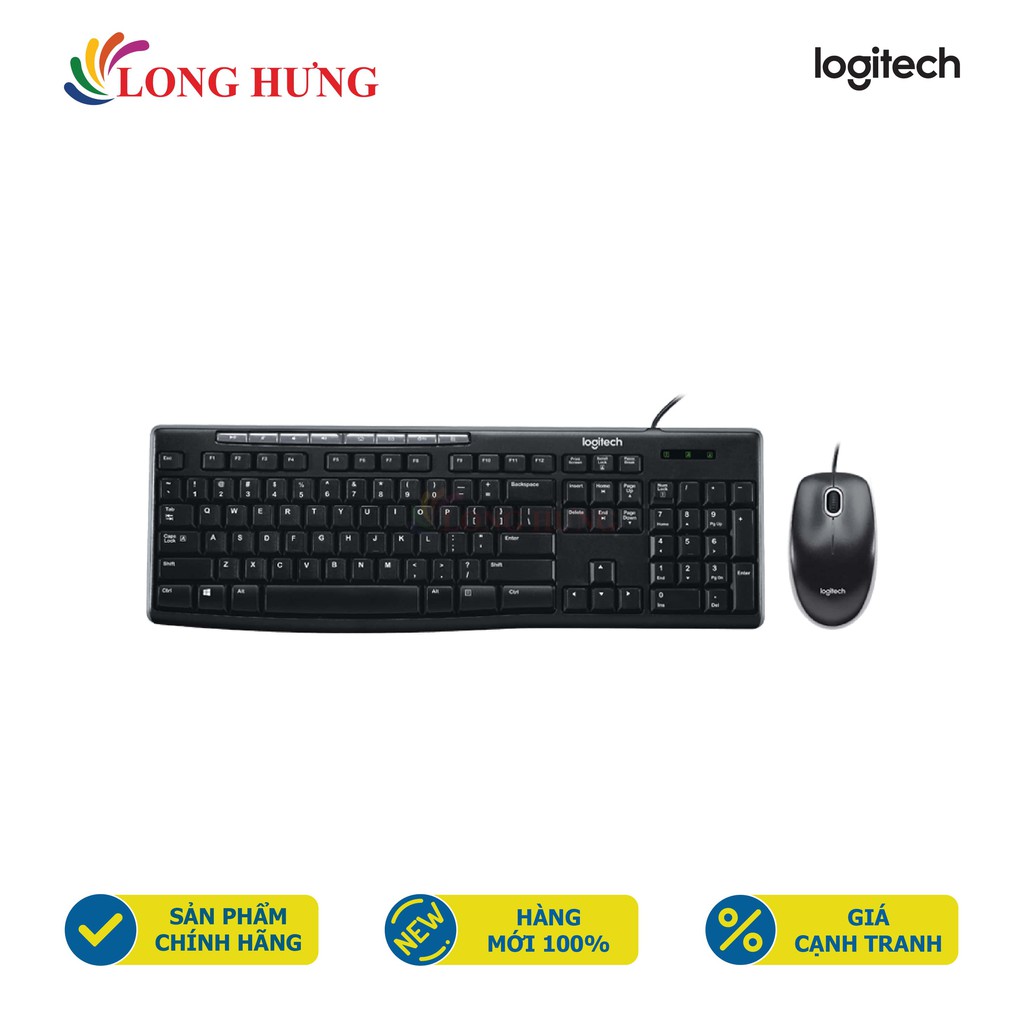 [Mã SKAMSALE03 giảm 10% đơn 200k] Combo chuột và bàn phím có dây Logitech MK200 - Hàng chính hãng