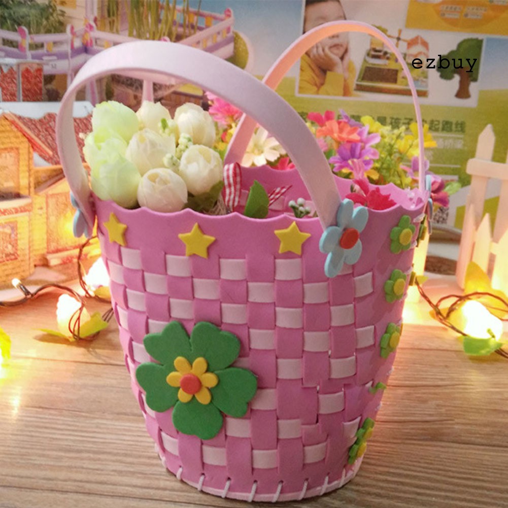 Giỏ hoa đan thủ công dễ thương dành cho bé