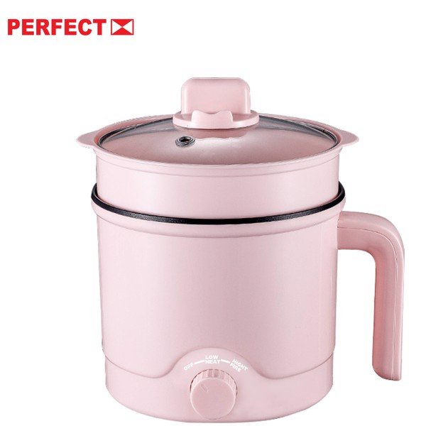 Nồi Lẩu Mini - Ca Nấu Mì Siêu Tốc Đa Năng Perfect PF-M3 1.5L 2 Nấc Nhiệt Nấu Lẩu, Nấu Mì, Hấp,... (Bảo Hành 6 Tháng)