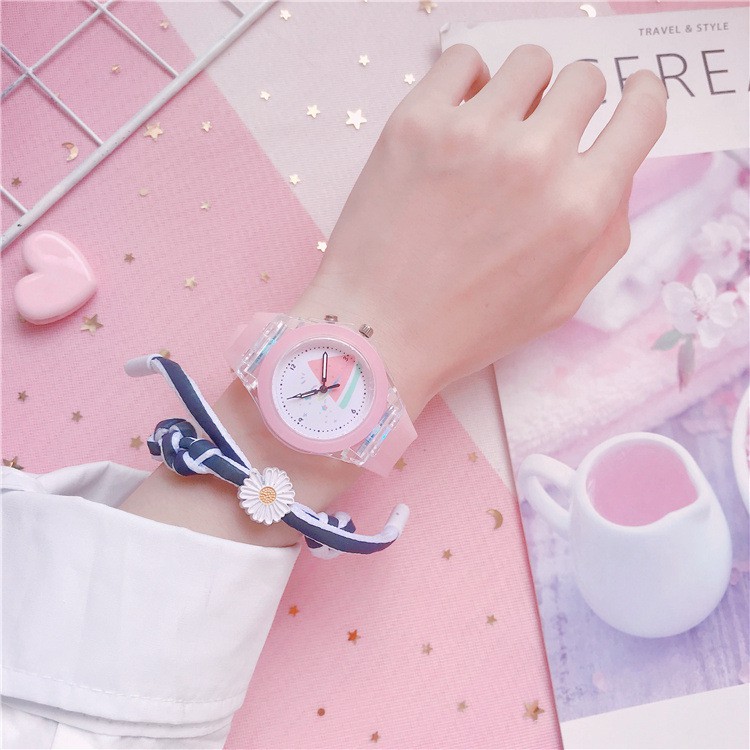 Đồng hồ thời trang nữ Mstianq ML01 led phát sáng đổi màu tuyệt đẹp, phong cách Hàn Quốc, dây silicon êm tay | BigBuy360 - bigbuy360.vn