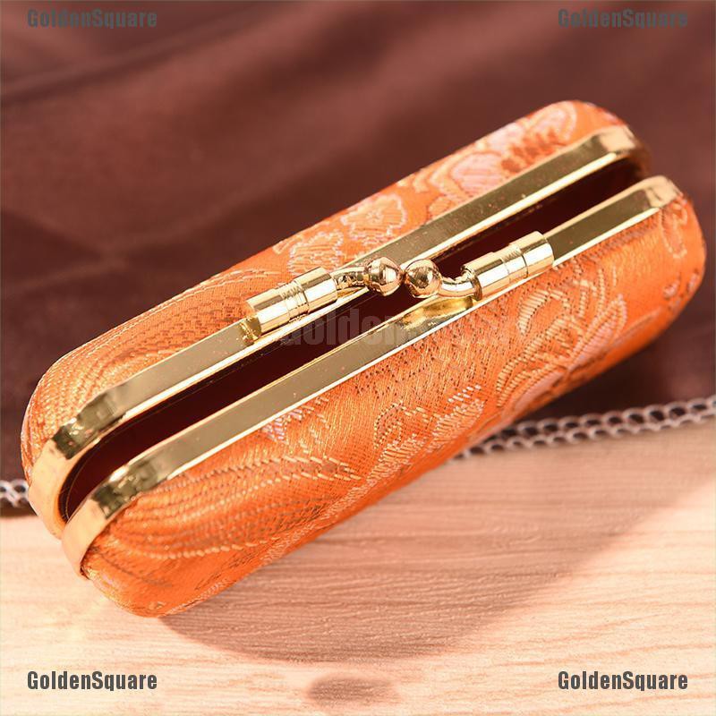 Hộp Đựng Son Môi Kẹp Sắt Có Gương Bên Trong &amp; Khóa Cài Thời Trang