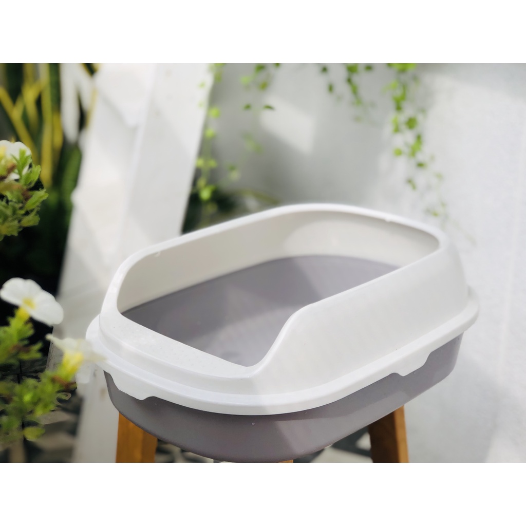 Khay và bồn vệ sinh cho mèo chậu đựng cát cho thú cưng màu sắc dễ thương