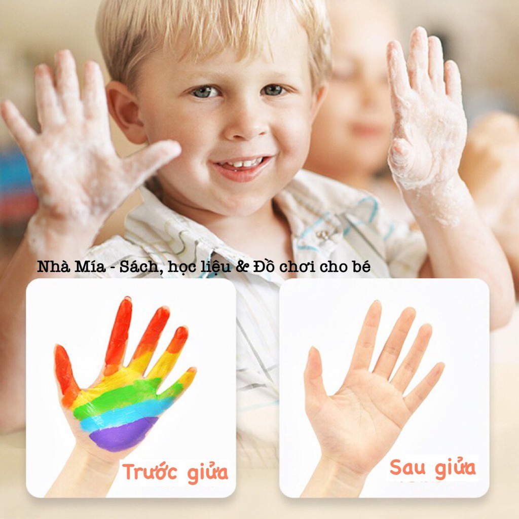 Màu vẽ bàn tay Mideer - Finger Paint hưu cơ an toàn cho bé dễ lau sạch