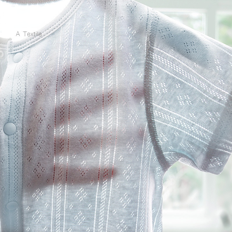 Bộ Áo Liền Quần Vải Cotton Đục Lỗ Thoáng Khí Thời Trang Cho Bé Sơ Sinh 0-24 Tháng Tuổi
