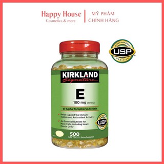 Vitamin E 400 ❤️ Viên uống trắng da ❤️CHÍNH HÃNG👍500 Viên Kirkland Mỹ ❤️ hỗ trợ làm đẹp da, móng và tóc, chống lão hóa