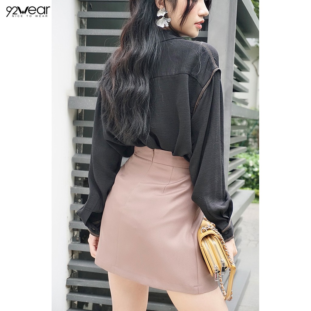 Chân váy ngắn 92WEAR dáng A cơ bản JAW0124 | BigBuy360 - bigbuy360.vn