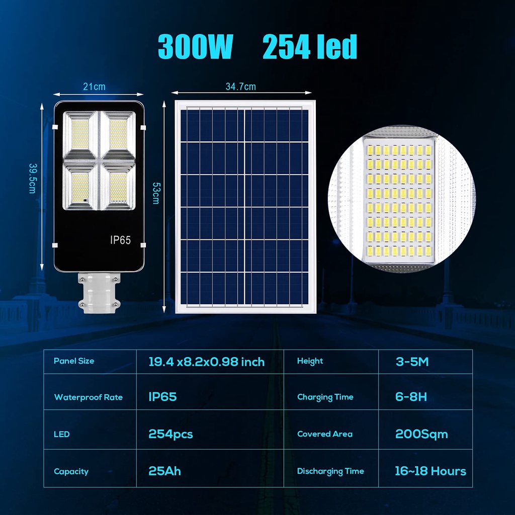 Đèn đường 60w/100w/200w/300w/400w led năng lượng mặt trời  Đèn pha năng lượng mặt trời giá sỉ - Sạc đa năng