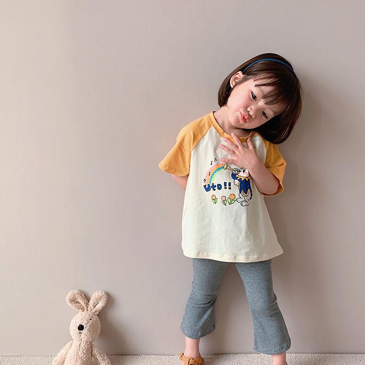 [Babycat Hàng Có Sẵn Quần Ống Loe Co Giãn Phong Cách Nhật Bản Hàn Quốc Mùa Hè 2022 Mẫu Mới Dành Cho Bé Gái
