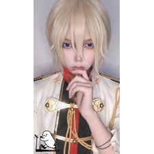 Wig/tóc giả nam nữ cơ bản cosplay màu trắng bạc xám nâu đen tím vàng hồng đỏ cam xanh