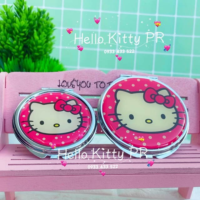 GƯƠNG 2 MẶT BỎ TÚI HELLO KITTY