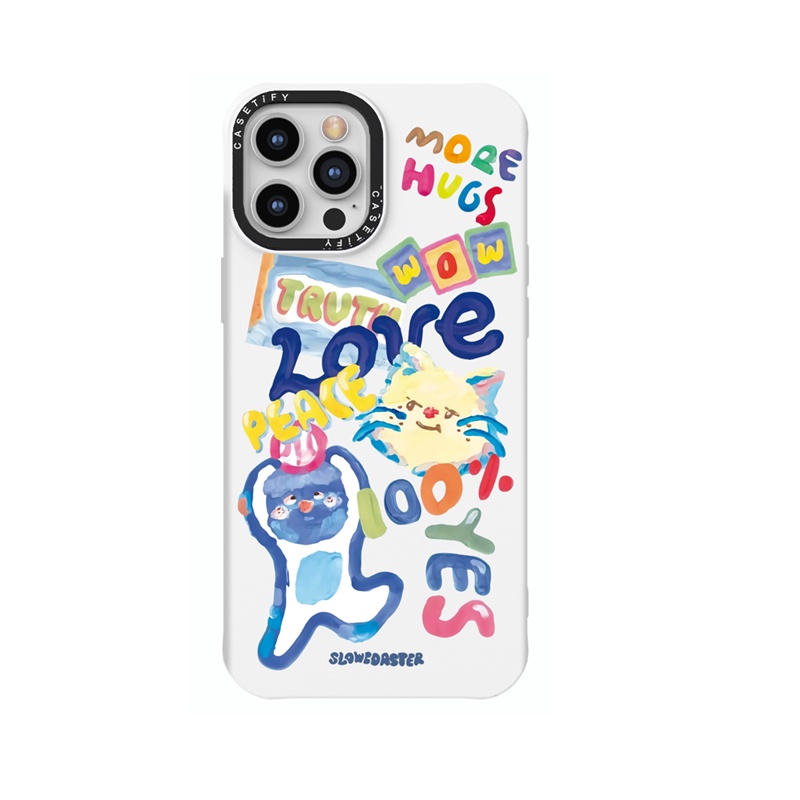 Ốp Điện Thoại Chống Sốc Họa Tiết Trắng Đen Cho iPhone 14 / 13 / 12 / 11 / X / 8 / 7P