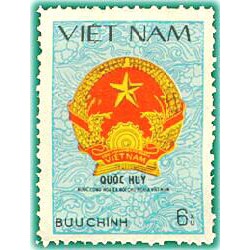 Tem sưu tập MS 371 Tem Quốc Kỳ Quốc Ca Quốc Huy Việt Nam 1980 ( 3 Tem )