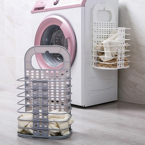 Giỏ đựng quần áo trước khi giặt treo tường gấp gọn tiện lợi