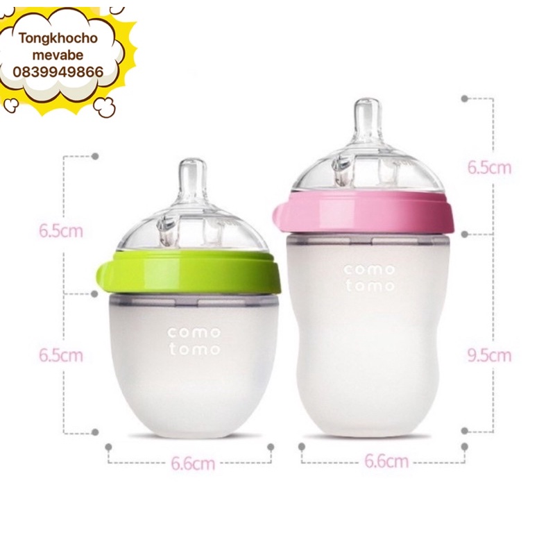 Bình sữa silicon siêu mềm cho bé 150ml/250ml