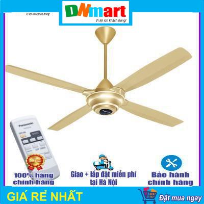 Quạt trần Panasonic F56MZG-GO 4 cánh trục dài màu đồng