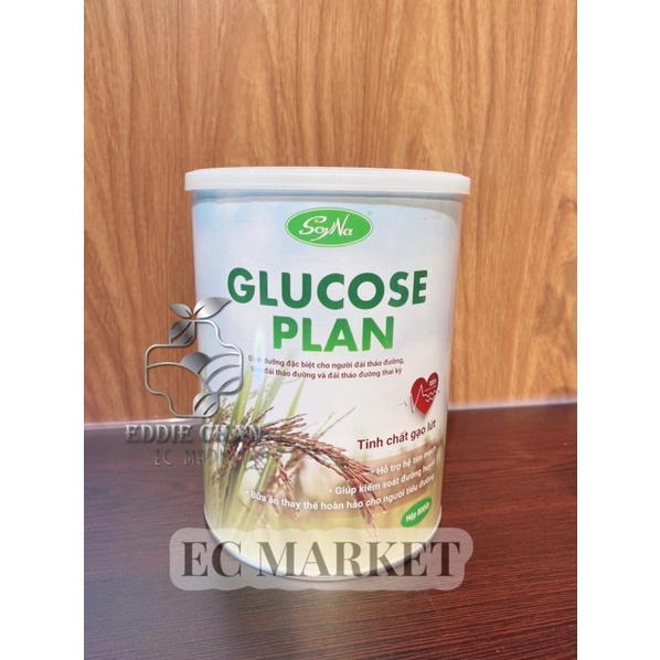 Sữa Bột Thuần Chay Glucose Plan tinh chất gạo lứt Sữa dành cho người tiểu đường 800gram