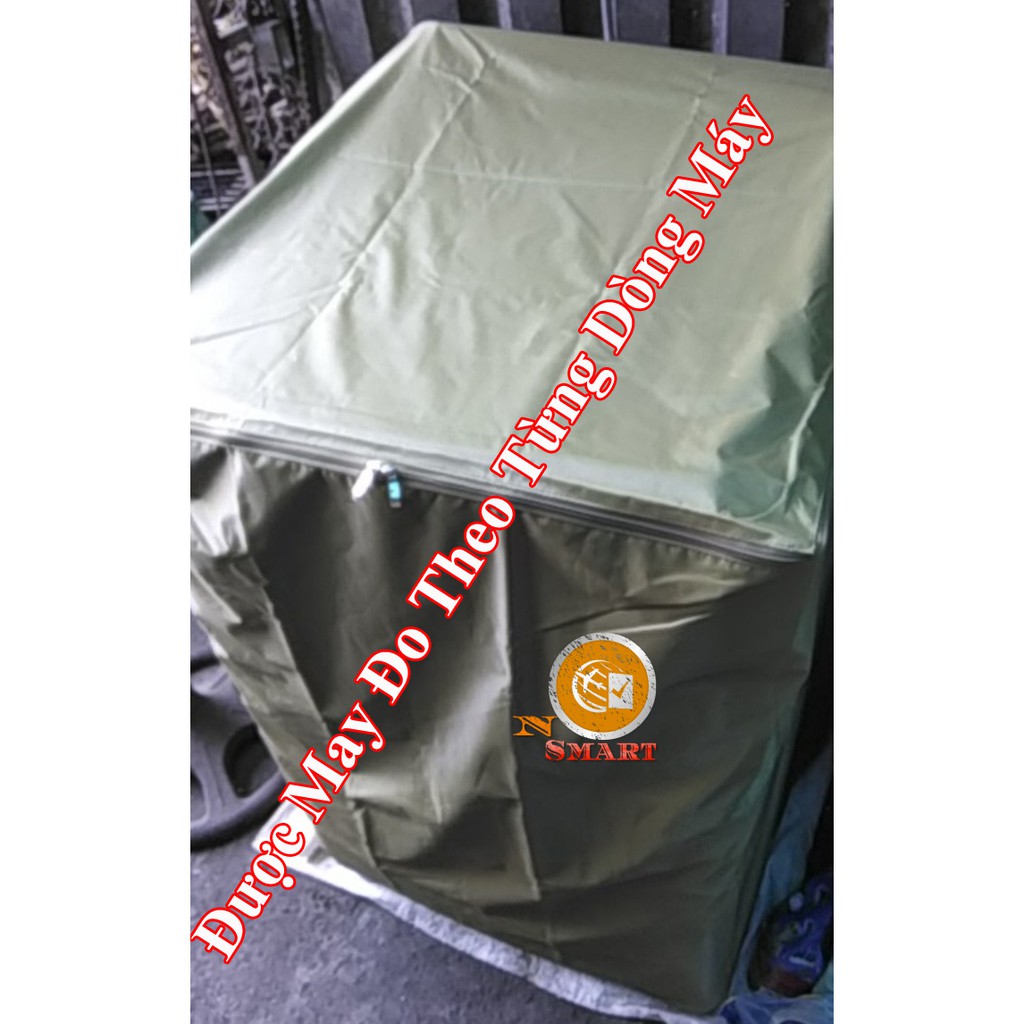 Áo Trùm Máy Giặt Cửa Đứng Cửa Trên Vải Dù 3 Lớp Siêu Bền Chống Mưa Nắng Nóng Từ 6kg đến 14kg