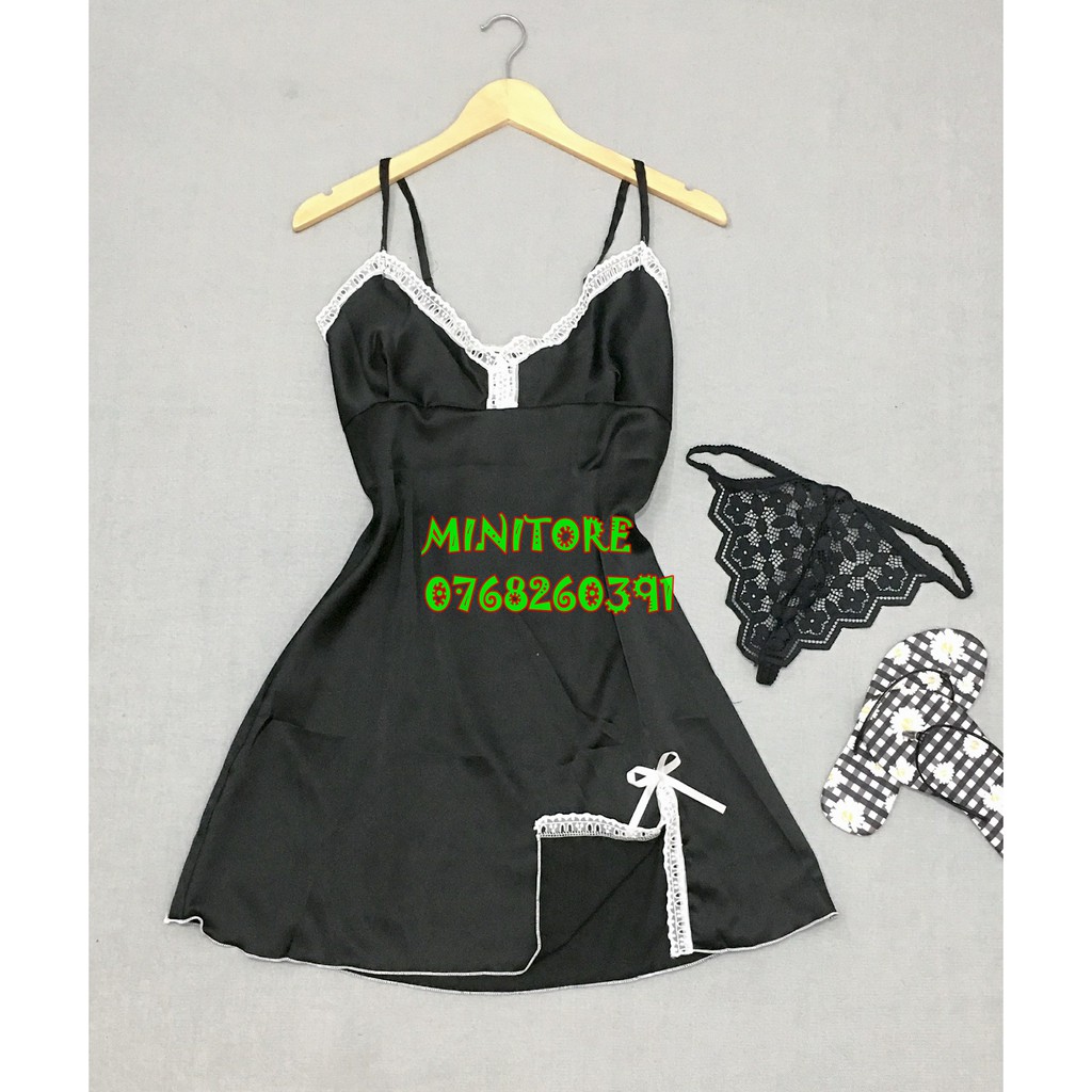 [SIZE 45-60KG] VÁY SATIN 2 DÂY REN + 01CHIP, CHẤT VẢI MỊN MÁT ÍT NHĂN KẾT HỢP REN DỄ THƯƠNG NHIỀU MÀU | BigBuy360 - bigbuy360.vn