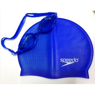 Mũ bơi speedo silicone xanh
