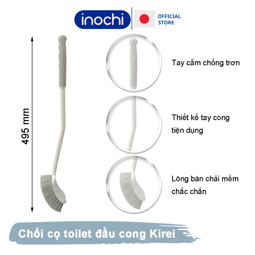 Chổi cọ nhà vệ sinh chổi vệ sinh sàn toilet kirei inochi cao cấp , bàn chải nhựa vệ sinh bồn cầu làm sạch sàn nhà