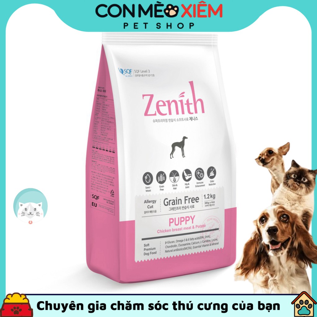 Hạt cho chó con hạt mềm Zenith Puppy 500g thức ăn ẩm cho cún nhỏ dưới 12 tháng Con Mèo Xiêm