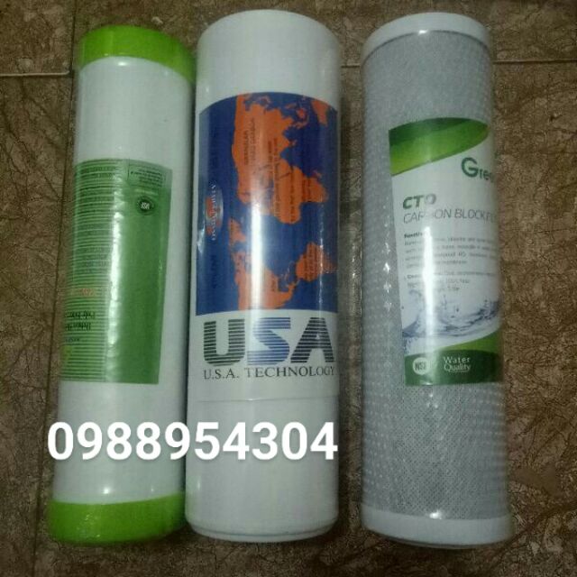 Bộ 3 Lõi lọc nước 123  (sẵn hàng)