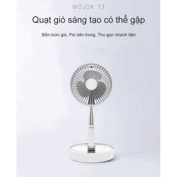 Quạt gió xếp gọn kéo dài TPKI sáng tạo pin 7200mAh