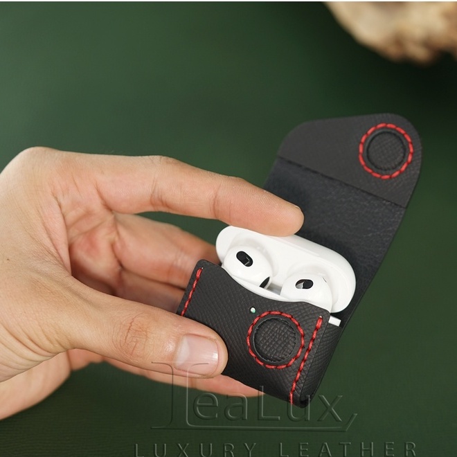 Bao Da Airpod Handmade Cao Cấp LEALUX Case Airpod 3