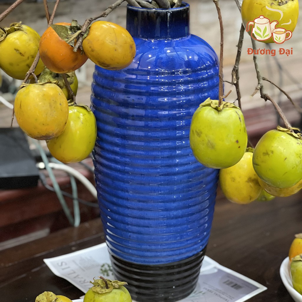 Lọ Hoa Gốm Sứ Bát Tràng Đương Đại – Bình Cắm Hoa Trám Xoắn Ngang – Lọ Hoa Trang Trí