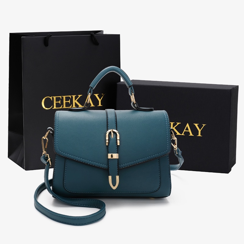🌸Hàng Order🌸 Túi Xách Nữ CEEKAY Da Chần Nắp Gập Khóa Gài Quai Da Kèm Quai Sách Sang Chảnh Nữ Tính 🌸 Hàng Quảng Châu
