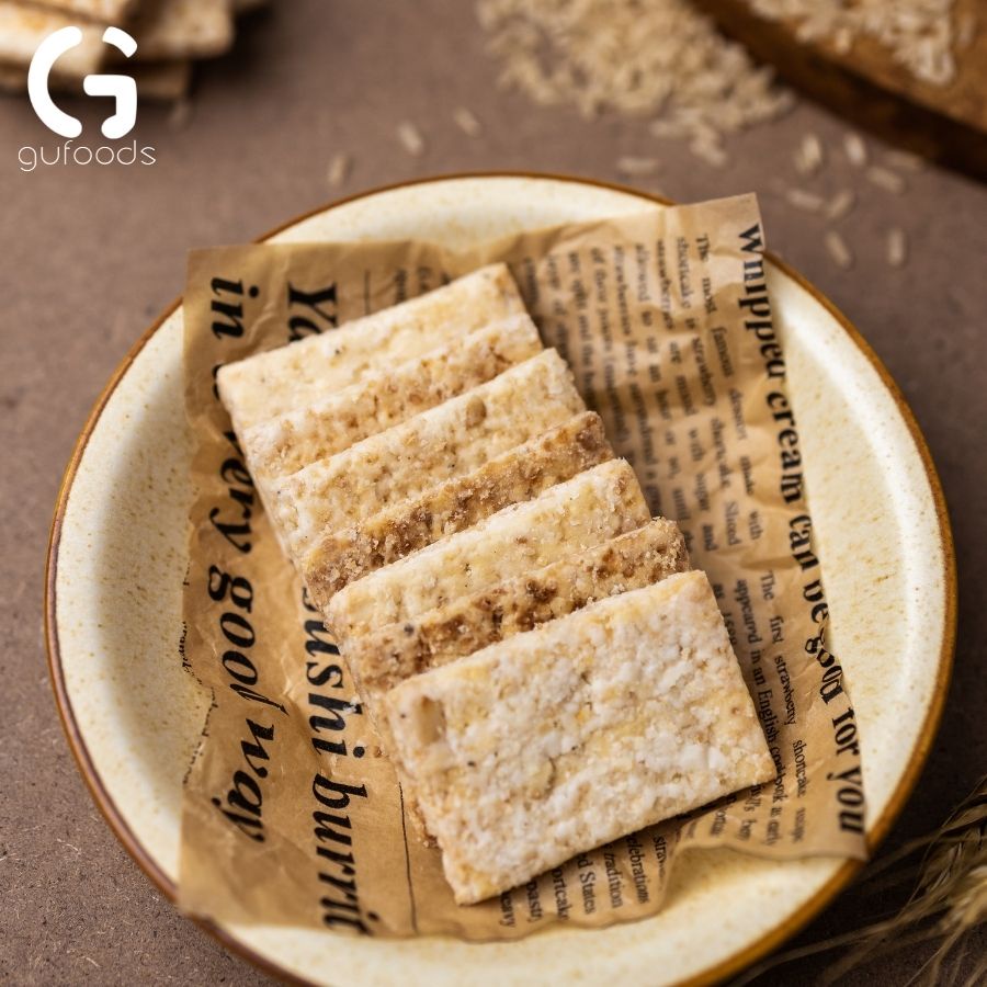 Bánh gạo lứt mầm GUfoods  - Giàu GABA tự nhiên, Hỗ trợ ăn kiêng, Thực dưỡng, Thuần chay