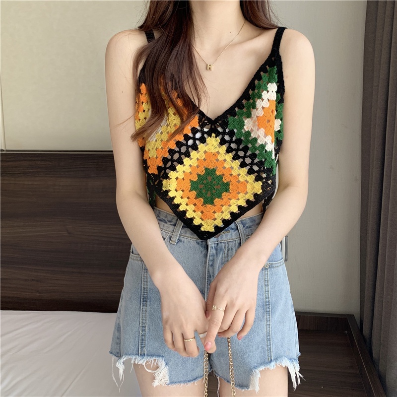 Áo Hai Dây In Họa Tiết Phong Cách Bohemian Cổ Điển Thời Trang Du Lịch Cho Nữ