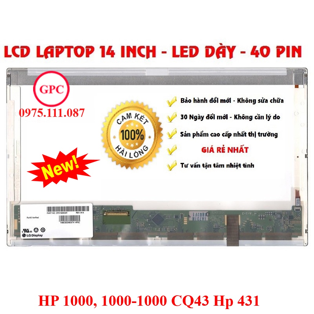 Màn hình laptop HP 1000, 1000-1000 CQ43 Hp 431 - hàng mới