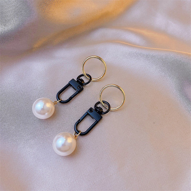 Silver Plated 925 Earrings Korean Style Artificial Pearls