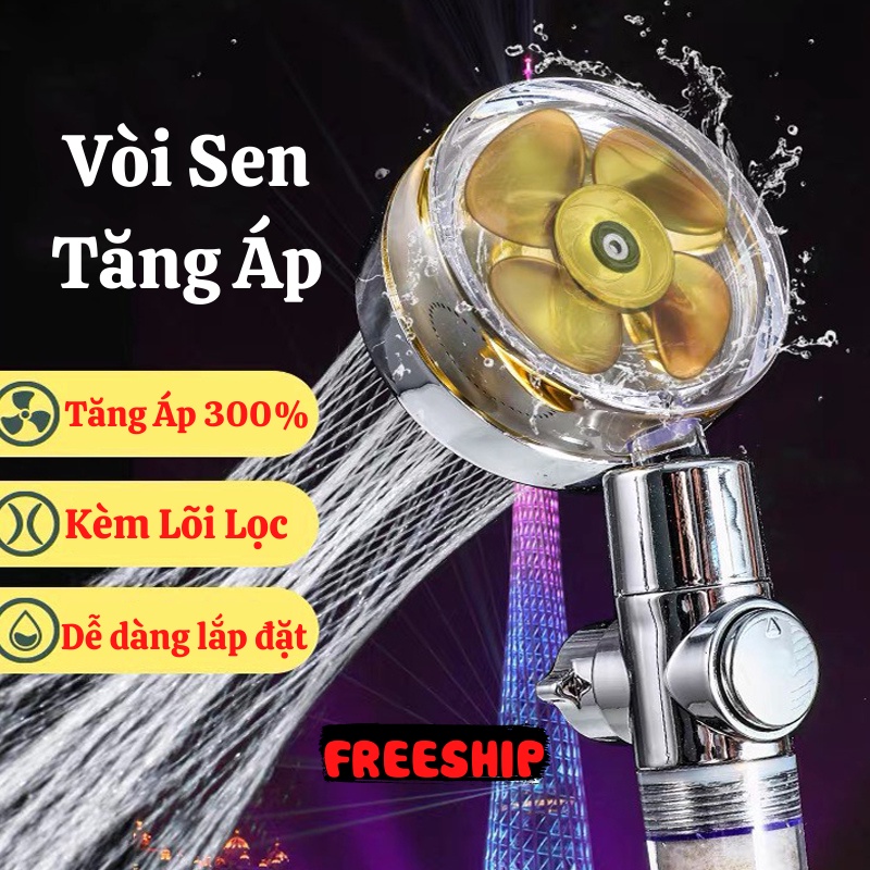 Vòi Sen Tăng Áp, Vòi Hoa Sen Cao Cấp Không Gỉ Siêu Bền LEON OFFICIAL