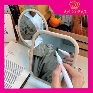 Gương Soi Trang Điểm Để Bàn 2 Mặt Gương Xoay 360 Độ