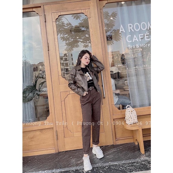 Quần jeans baggy nâu ( chất đẹp )