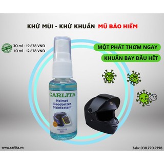 Chai Xịt Diệt Khuẩn Và Khử Mùi Mũ Bảo Hiểm Caroline 30ml