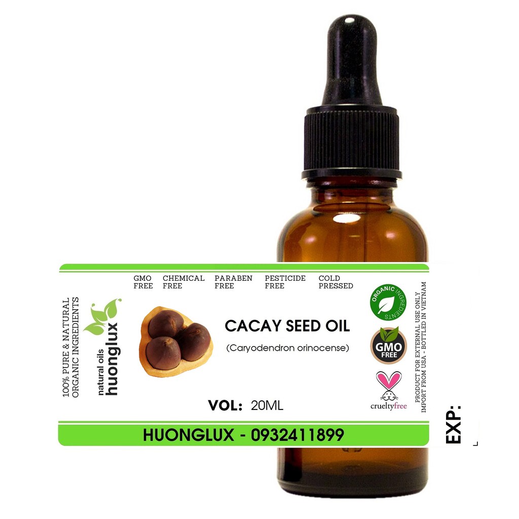 Organic dầu hạt Cacay Seed Oil hữu cơ nguyên chất cho da mụn (Kahai seed oil)