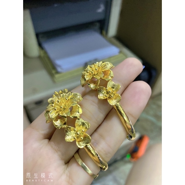 Lắc tay hoa mai vàng phụ kiện cưới