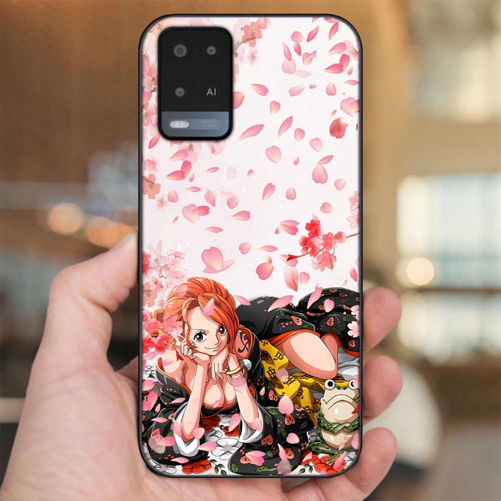 Ốp lưng Oppo A54 4G, A54 5G viền đen in hình Nami One Piece Đảo Hải Tặc